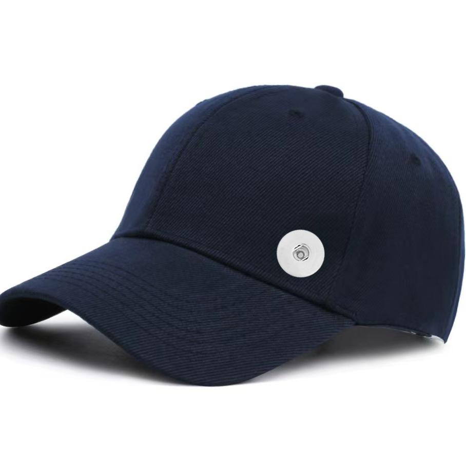 20mm Snap Button Solid Color Baseball Cap