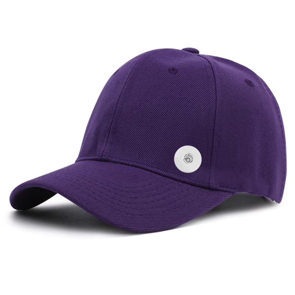 20mm Snap Button Solid Color Baseball Cap