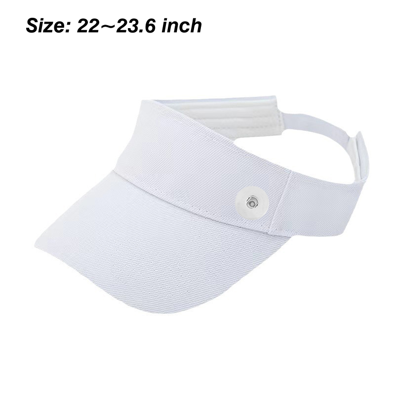 20mm Snap Button Solid Color Visors Hats Baseball Cap