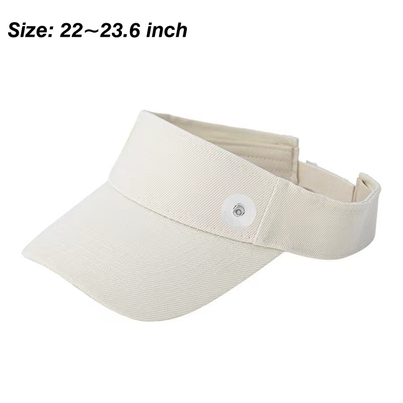 20mm Snap Button Solid Color Visors Hats Baseball Cap