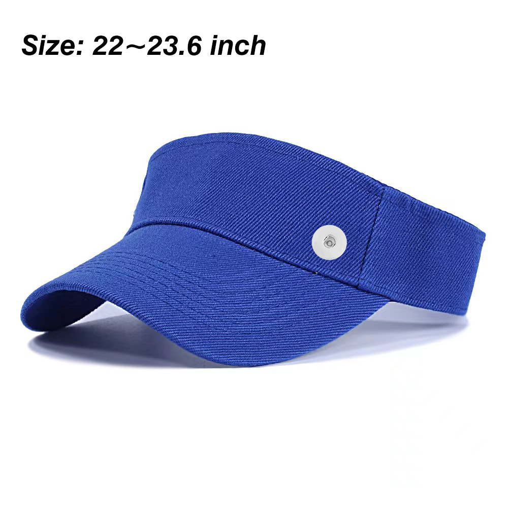 20mm Snap Button Solid Color Visors Hats Baseball Cap