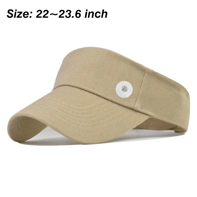 20mm Snap Button Solid Color Visors Hats Baseball Cap