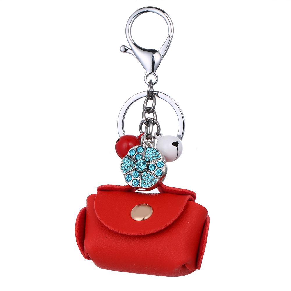 Snap keychain Bag Charms with Small Red Bag