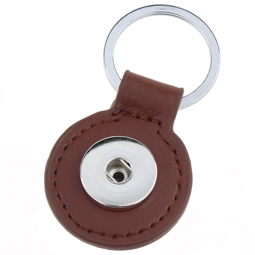 Leather Snaps Button Keychain Bag Charm Fit 18mm and 20mm Ginger Snaps buttons