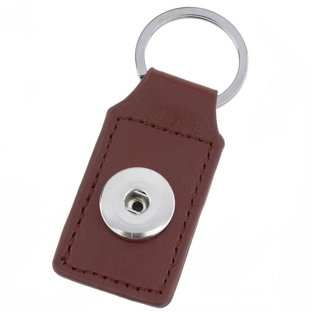 Leather Snaps Button Keychain Bag Charm Fit 18mm and 20mm Ginger Snaps buttons
