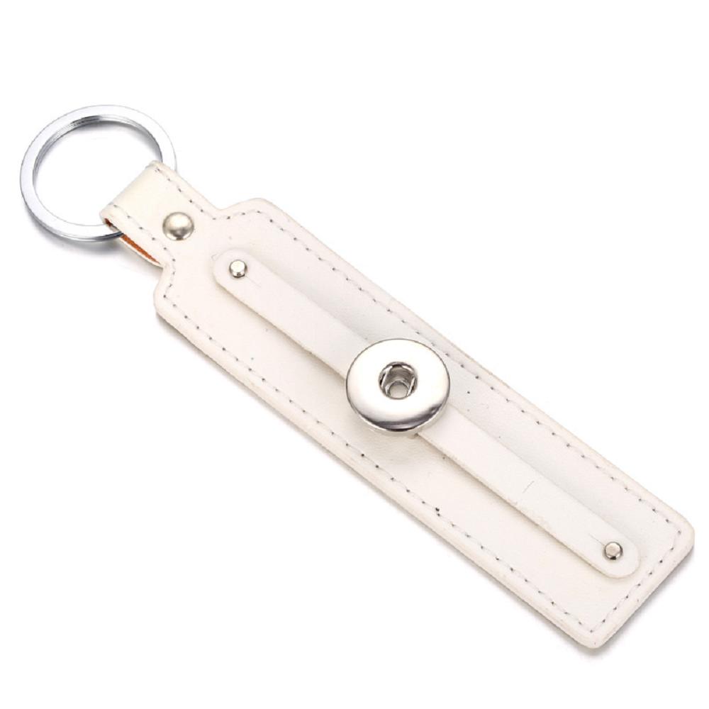 Leather Snaps Button Keychain Bag Charm Fit 18mm and 20mm Ginger Snaps buttons