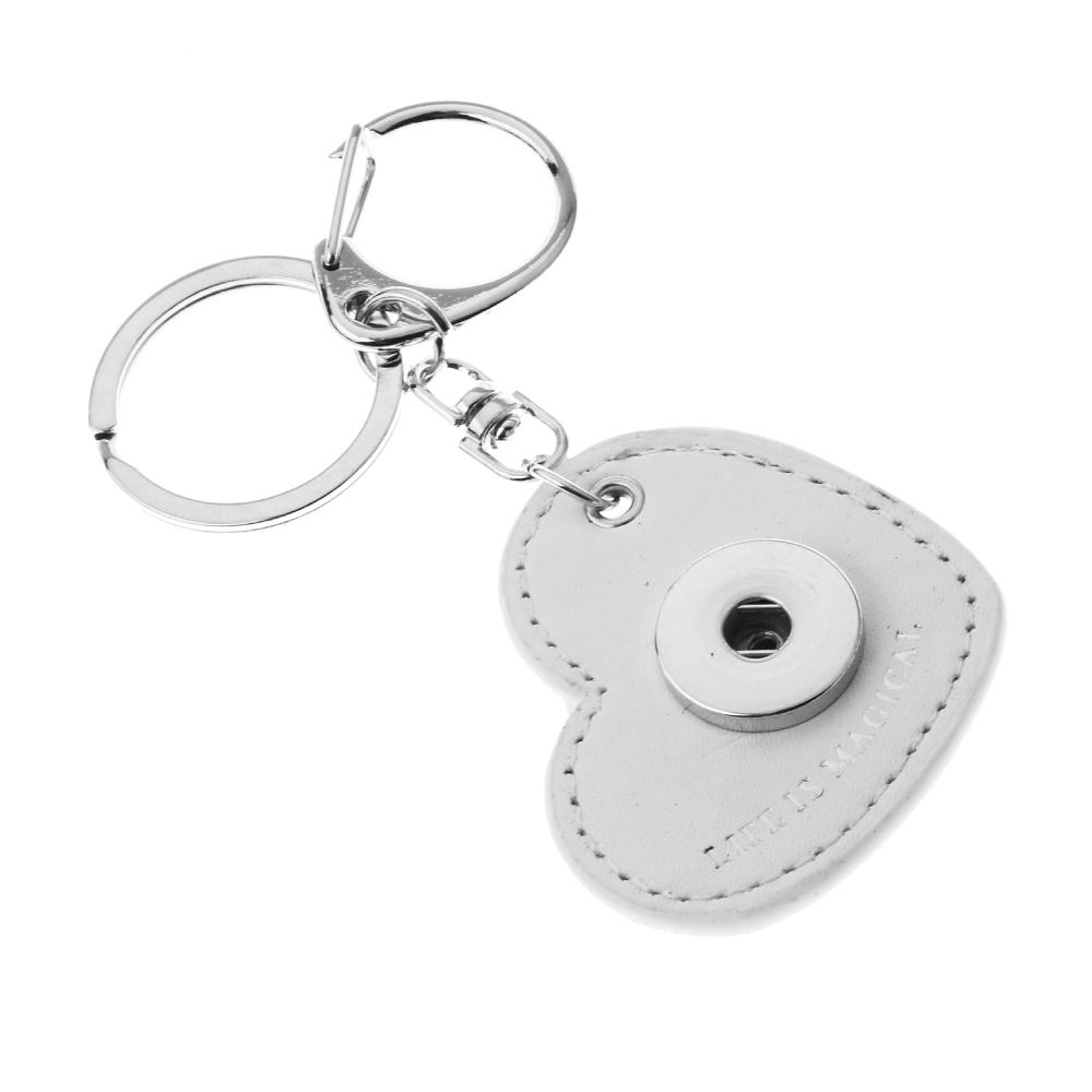 Leather Snaps Button Keychain Bag Charm Fit 18mm and 20mm Ginger Snaps buttons