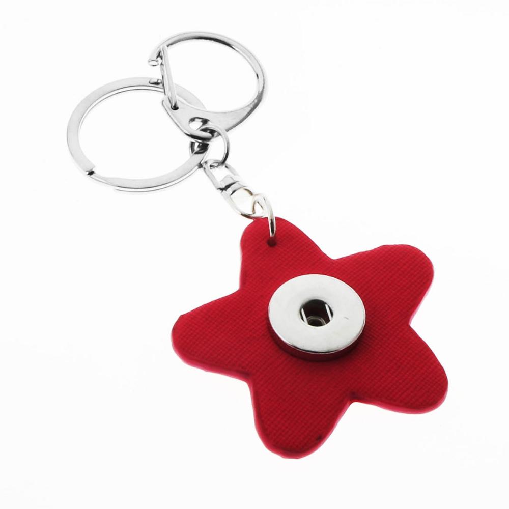 Leather Snaps Button Keychain Bag Charm Fit 18mm and 20mm Ginger Snaps buttons