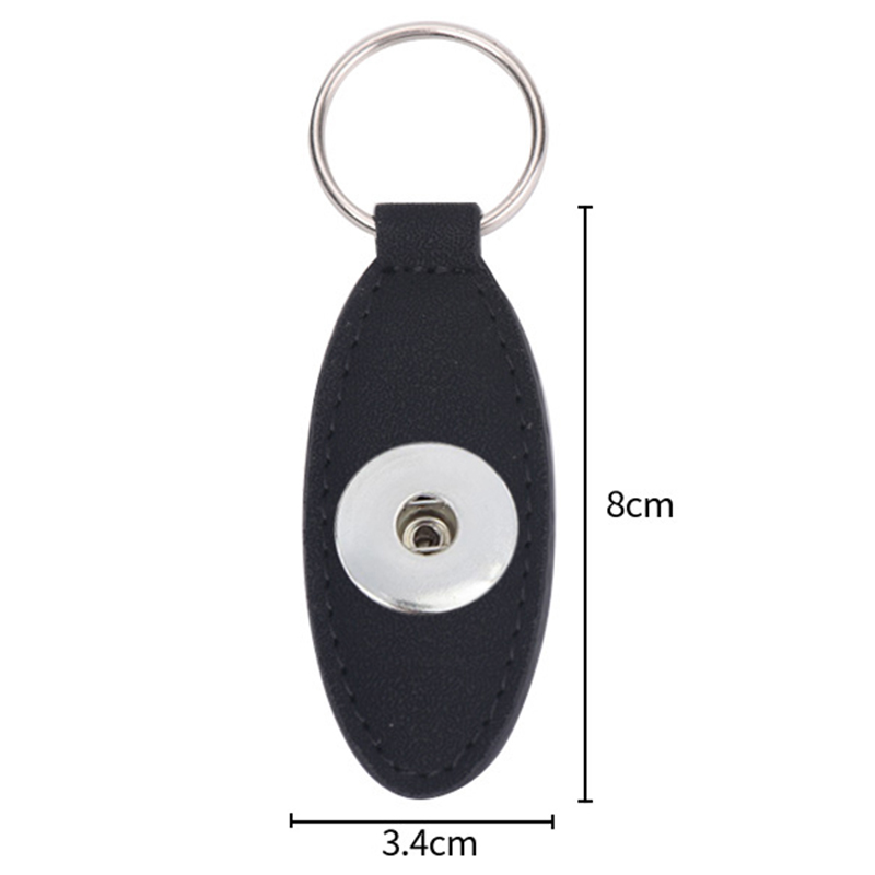 Leather Snaps Button Keychain Bag Charm Fit 18mm and 20mm Ginger Snaps buttons