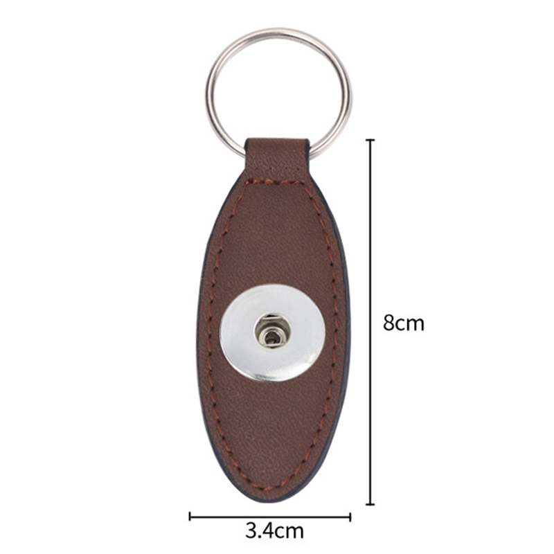 Leather Snaps Button Keychain Bag Charm Fit 18mm and 20mm Ginger Snaps buttons