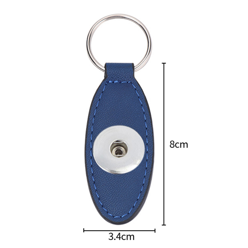 Leather Snaps Button Keychain Bag Charm Fit 18mm and 20mm Ginger Snaps buttons