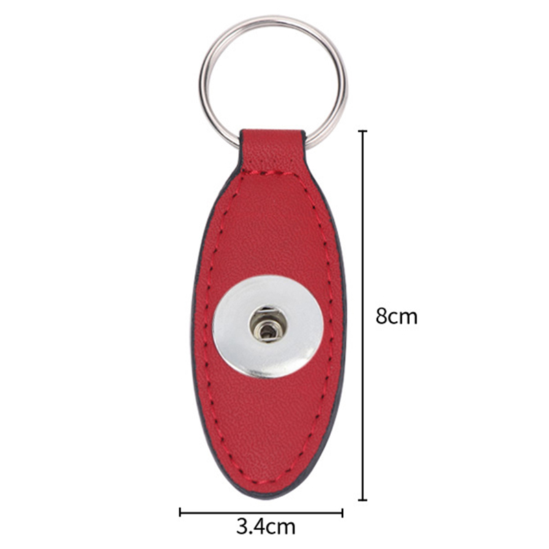 Leather Snaps Button Keychain Bag Charm Fit 18mm and 20mm Ginger Snaps buttons