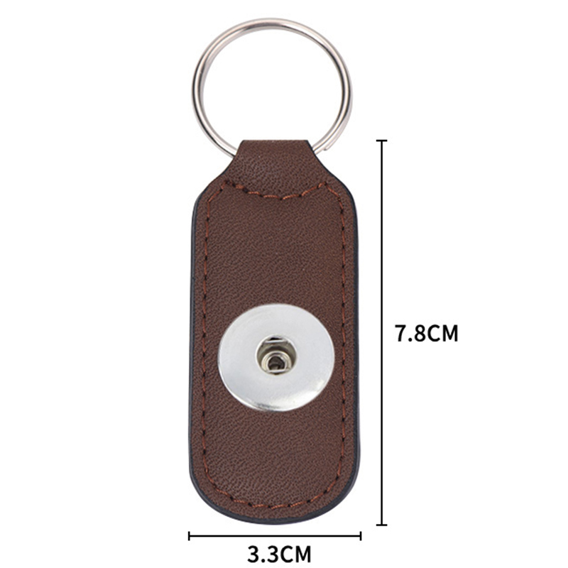 Leather Snaps Button Keychain Bag Charm Fit 18mm and 20mm Ginger Snaps buttons