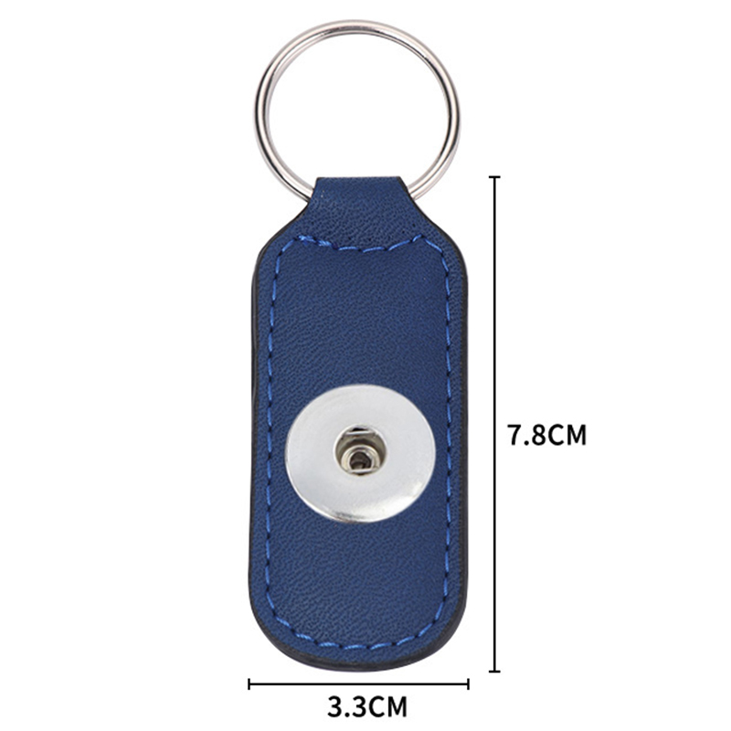 Leather Snaps Button Keychain Bag Charm Fit 18mm and 20mm Ginger Snaps buttons