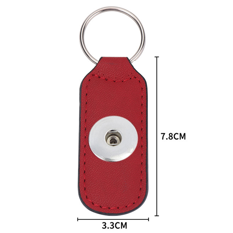 Leather Snaps Button Keychain Bag Charm Fit 18mm and 20mm Ginger Snaps buttons