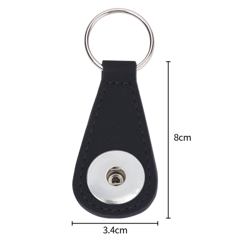 Leather Snaps Button Keychain Bag Charm Fit 18mm and 20mm Ginger Snaps buttons