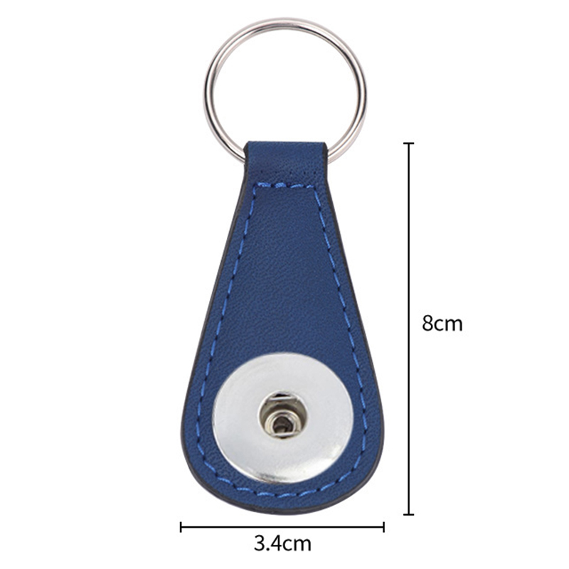 Leather Snaps Button Keychain Bag Charm Fit 18mm and 20mm Ginger Snaps buttons