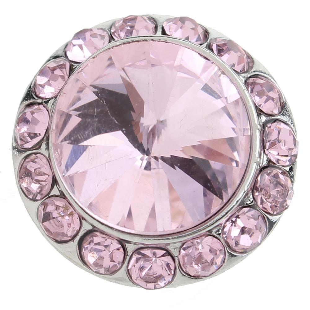 Pink Crystal Design Snap Button