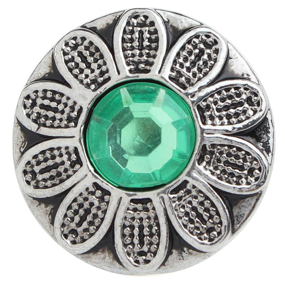 20mm Green Flower Snap Button