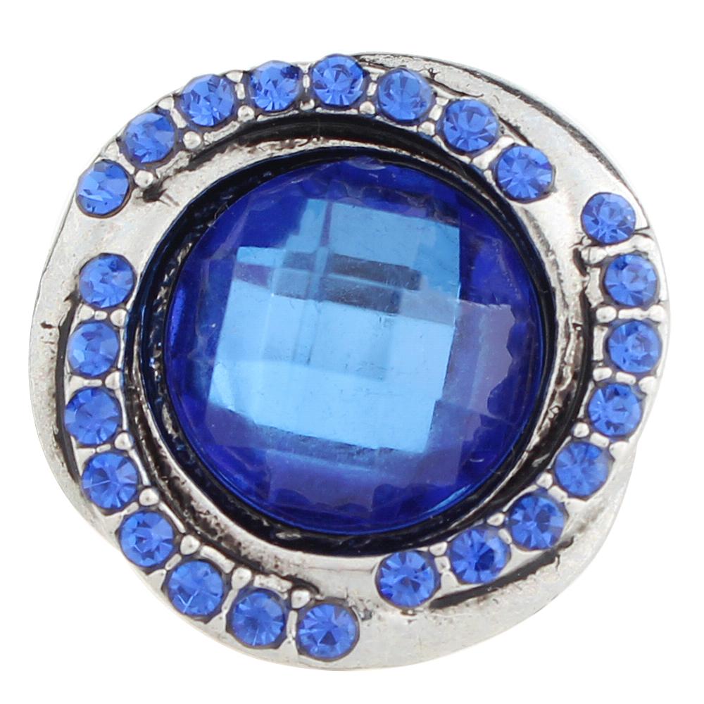 Blue glass 20mm Snap Button