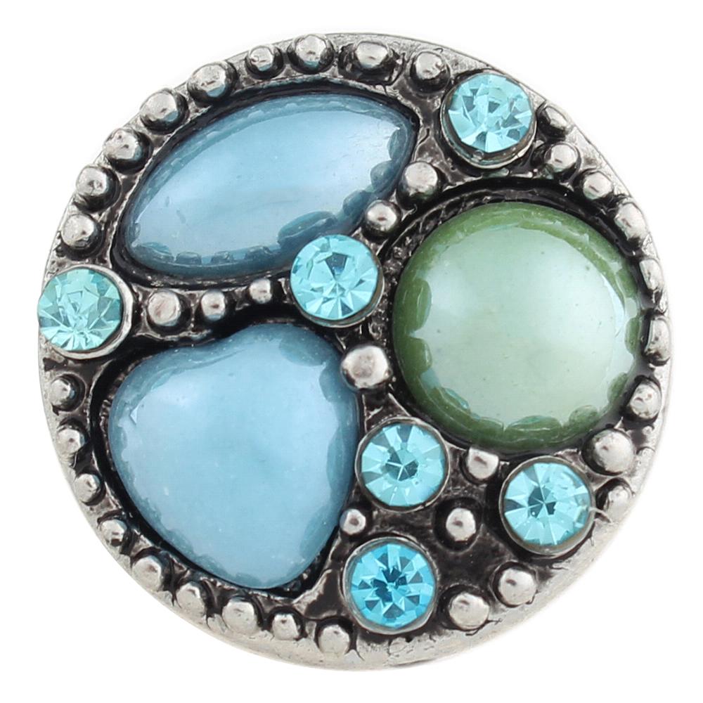 Light blue design 20mm Snap Button