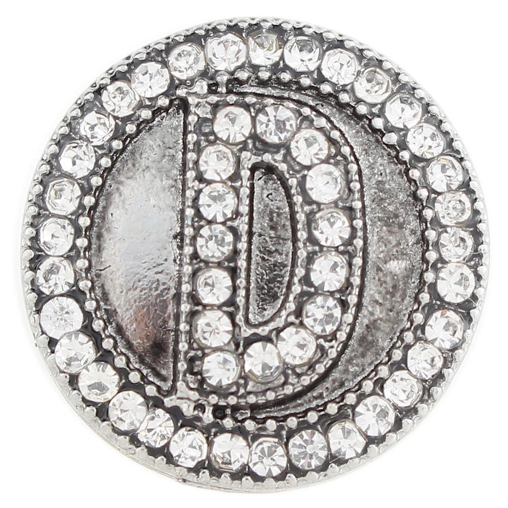 Alphabet - D 20mm Snap Button