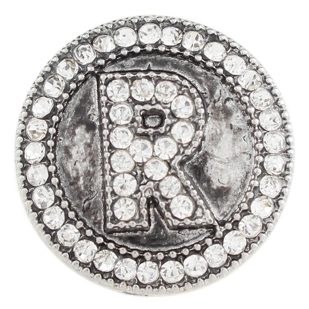 Alphabet - R 20mm Snap Button