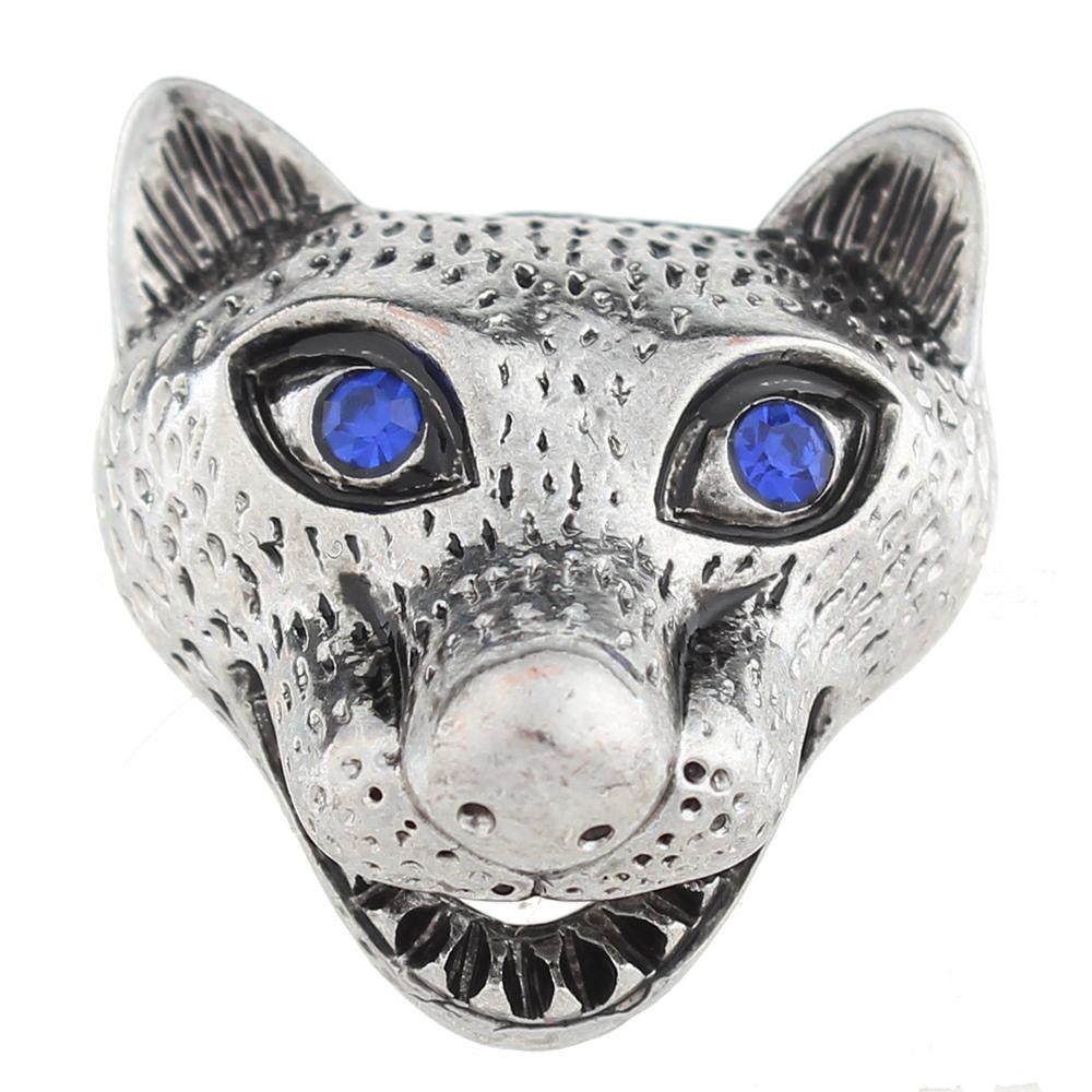 Happy wolf head 20mm Snap Button