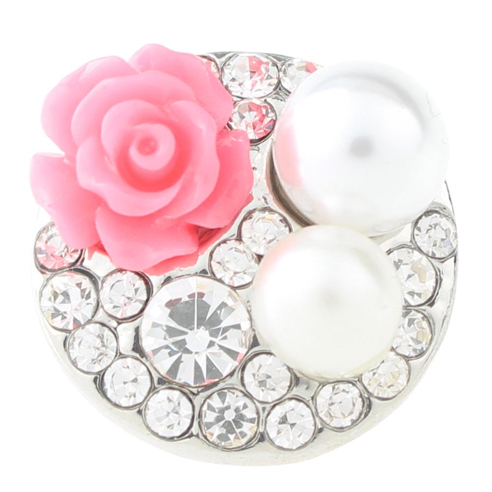 Flower design with pink flower 20mm Snap Button