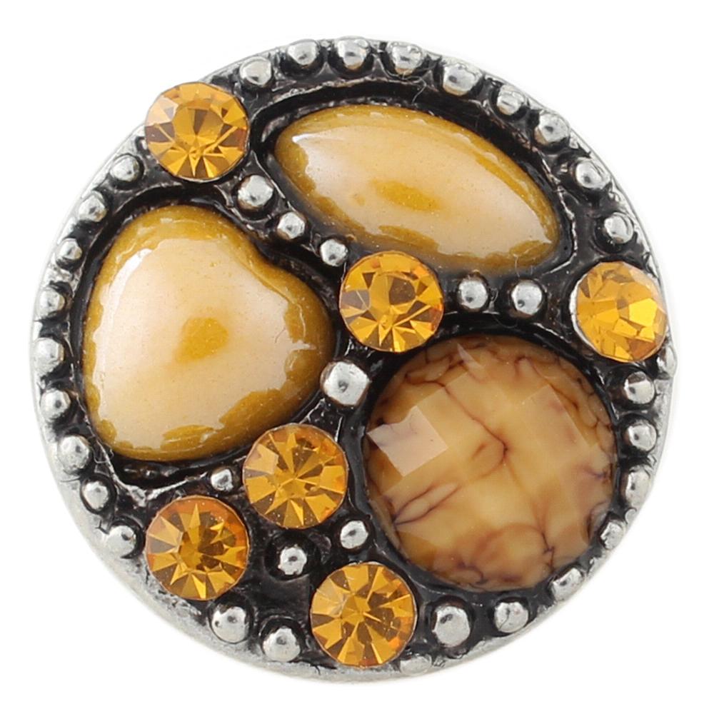 Amber yellow design 20mm Snap Button