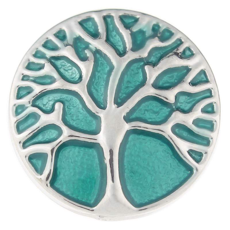 Famliy-tree snap with enamel snaps jewelry