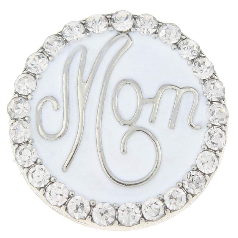 mother snap with white rhinestone snaps jewelry