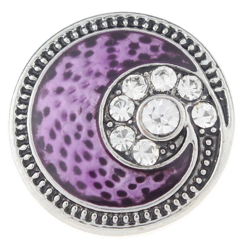 Spiral snap with purple enamel snaps jewelry
