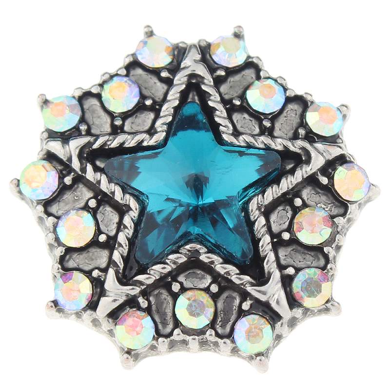 Star snap with rhinestone snaps jewelry