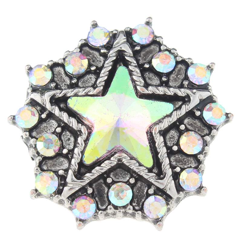Star snap with rhinestone snaps jewelry