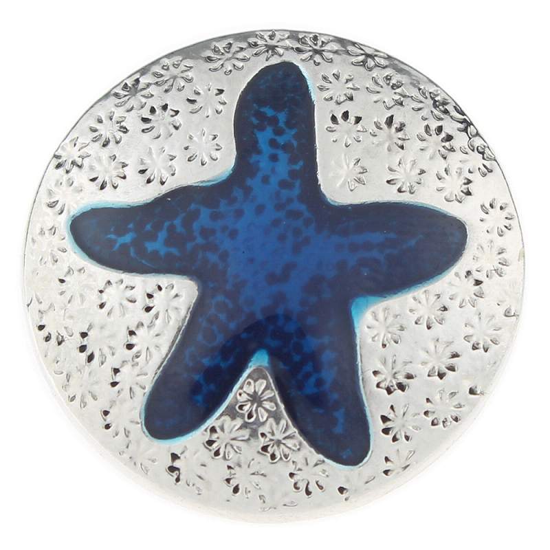 Starfish snap with enamel snaps jewelry