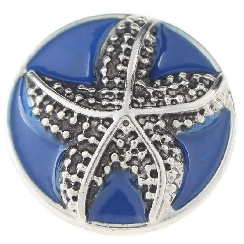 Starfish snap with enamel snaps jewelry