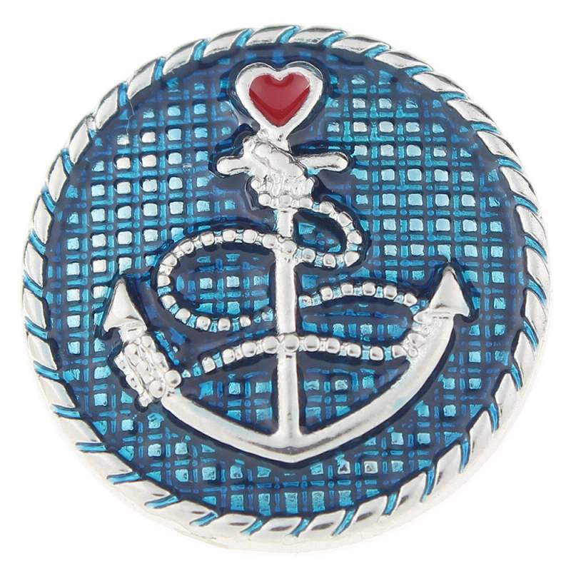 Anchor snap with enamel snaps jewelry