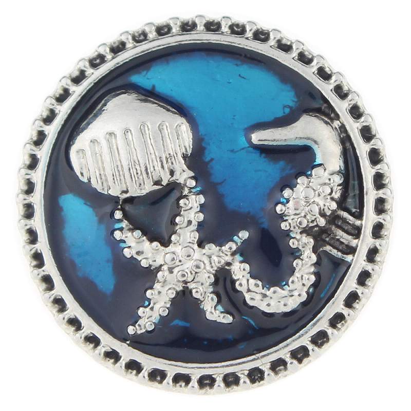 Seahorse snap with enamel snaps jewelry