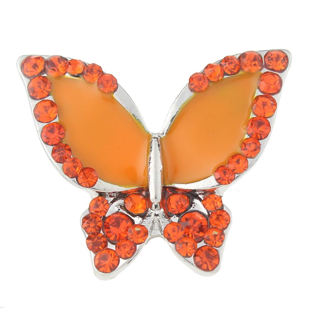 Animal Orange Butterfly 20mm Snap Button