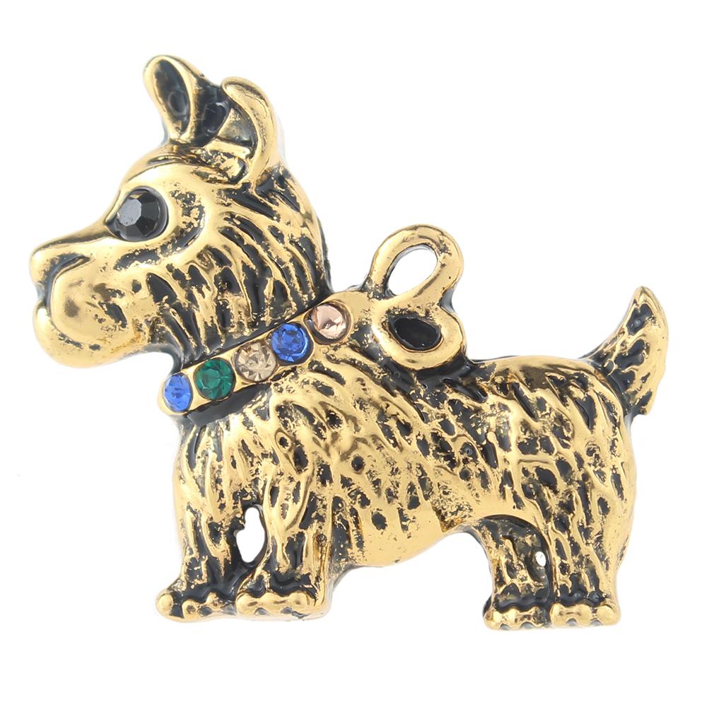 Animal Gold-plated Dog 20mm Snap Button
