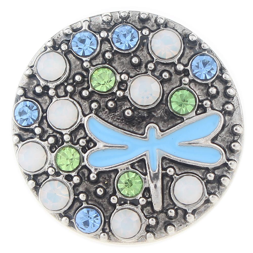 20MM dragonfly snaps with rhinestone 20mm Snap Button