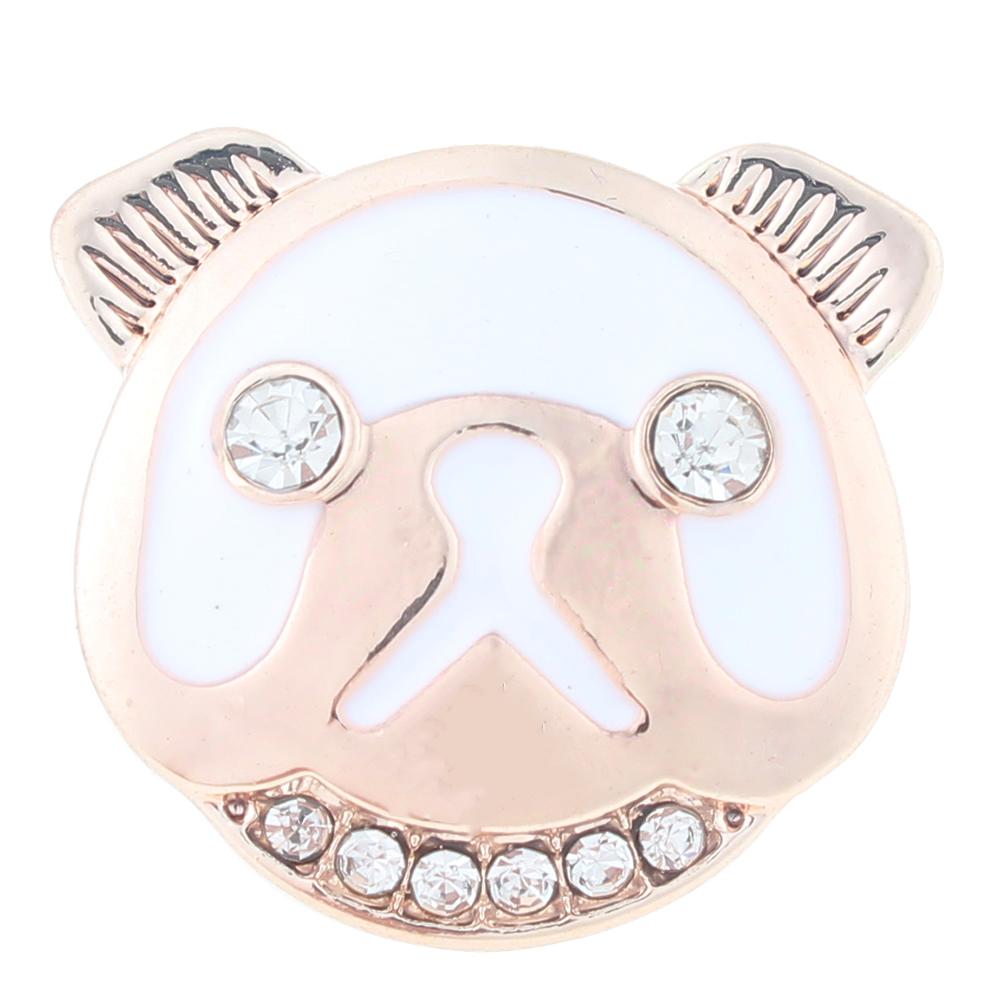 20MM FRENCH BULLDOG snaps with rhinestone 20mm Snap Button