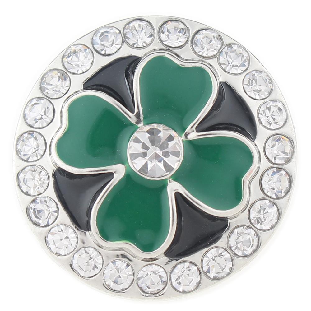 20MM Four-leaf clover snaps with rhinestone 20mm Snap Button