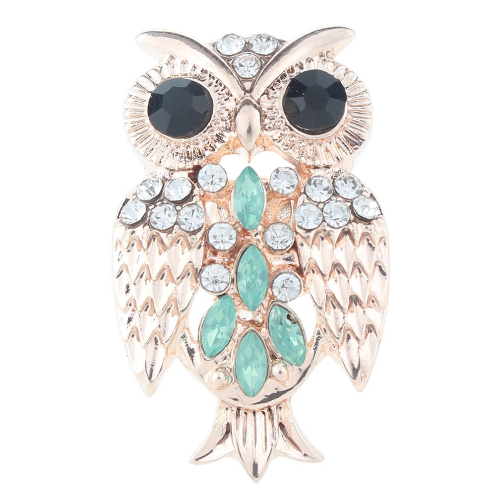 20MM owl snaps with rhinestone 20mm Snap Button