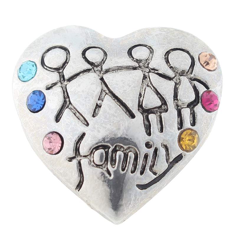 20MM family snaps with rhinestone 20mm Snap Button