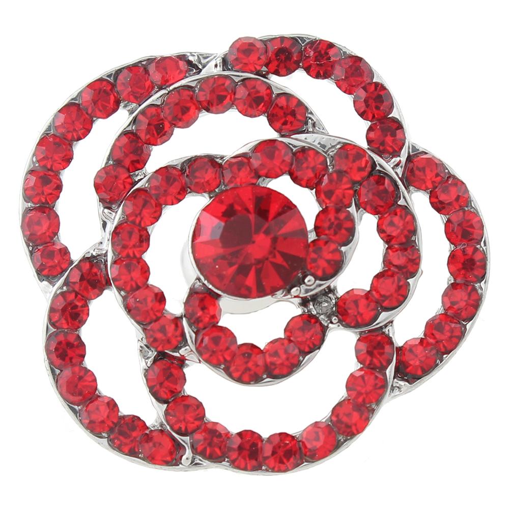20MM Rose openwork snaps with rhinestone Snap Button