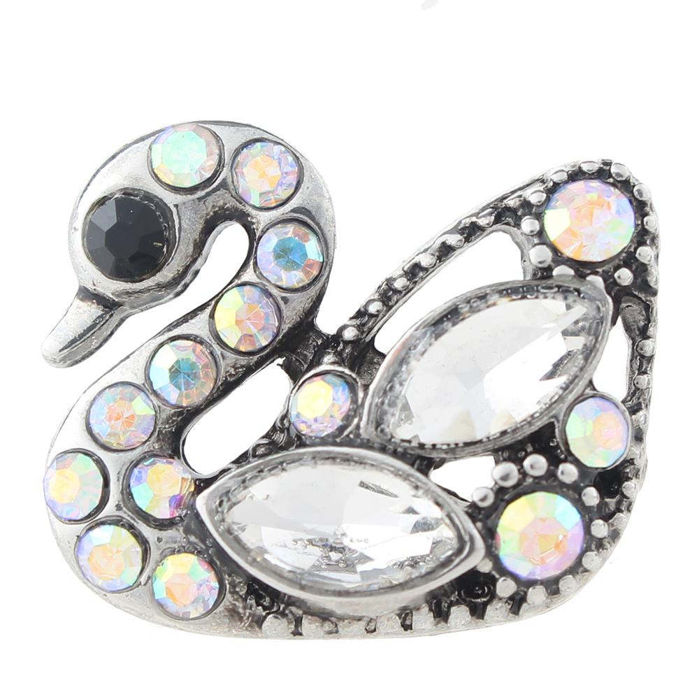 20MM swan snaps with rhinestone Snap Button