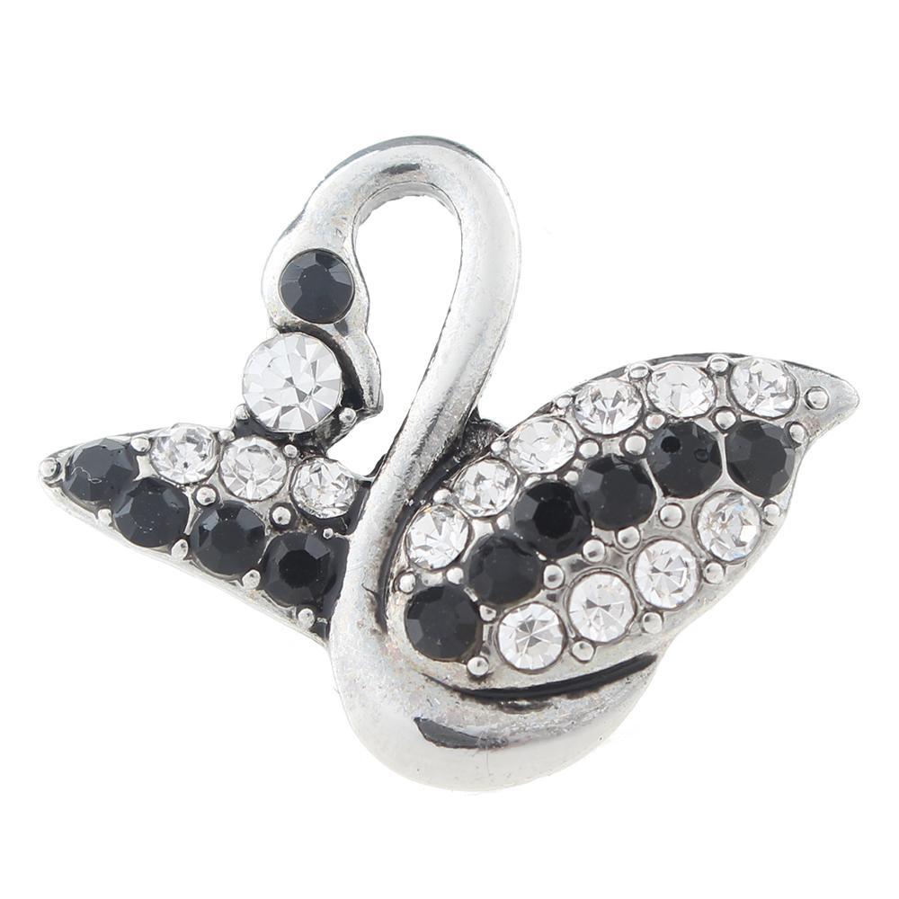 20MM swan snaps with rhinestone Snap Button