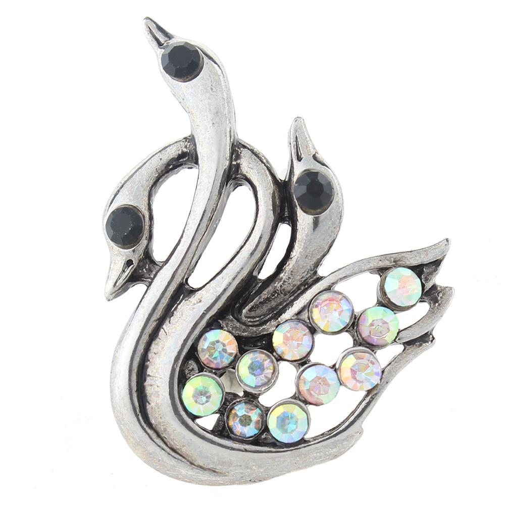 20MM swan snaps with rhinestone Snap Button